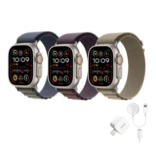 充電全配組【Apple 蘋果】Apple Watch Ultra2 LTE 49mm(鈦金屬錶殼搭配高山錶環)