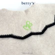 【betty’s 貝蒂思】荷葉邊翻領撞色條紋開襟毛衣(共二色)