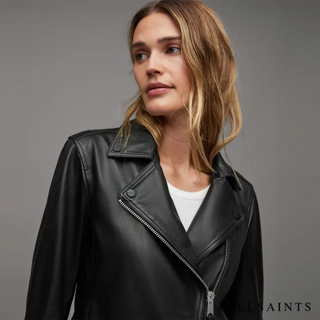 【ALLSAINTS】LARNA 羊皮騎士皮衣Black WL014Y(修身版型)