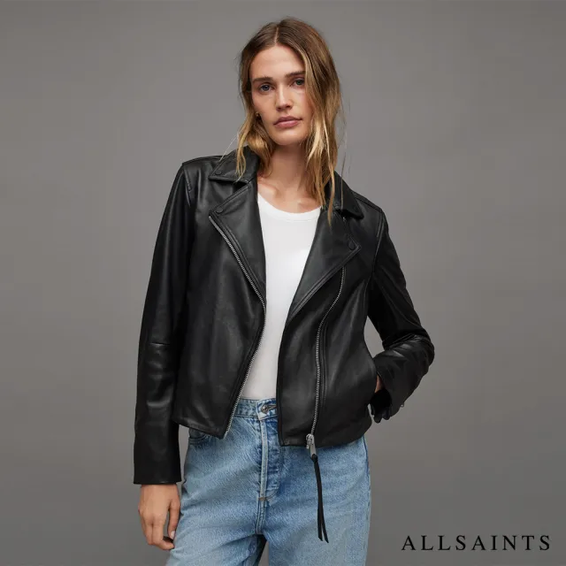 【ALLSAINTS】LARNA 羊皮騎士皮衣Black WL014Y(修身版型)