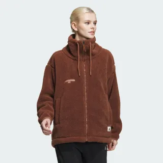 【adidas 愛迪達】外套 女款 運動外套 亞規 LOUNGE BOA 咖啡 IP7058