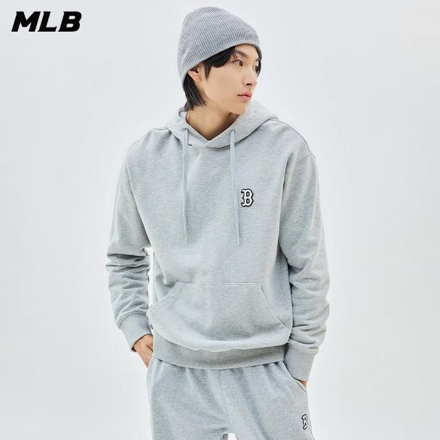 【MLB】小Logo連帽上衣 帽T 波士頓紅襪隊(3AHDB0134-43MGS)