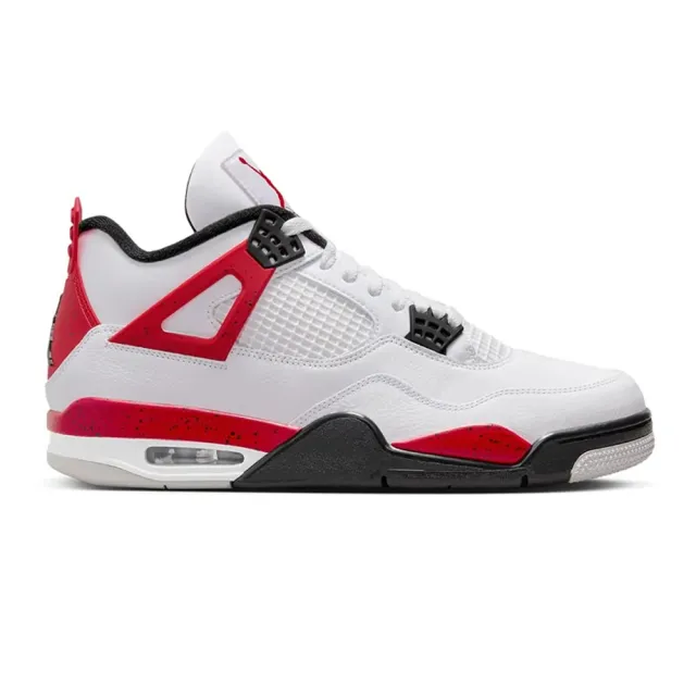 NIKE 耐吉】休閒鞋Air Jordan 4 Red Cement 運動穿搭白紅紅水泥男鞋