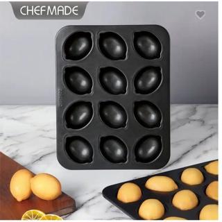 【Chefmade學廚】黑色12連檸檬蛋糕模(WK9871不沾檸檬模)