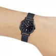 【CASIO 卡西歐】愛時 髮絲紋閃亮耀眼金屬光澤八角形米蘭帶優雅腕錶(SHE-4554BM-1A)