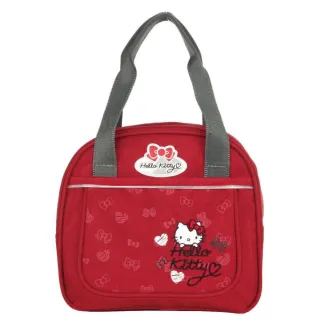 【IMPACT 怡寶】凱蒂摩登摩登蝶漾系列-輕量午餐袋／便當袋-紅 IMKT104RD(專屬 KITTY 蝴蝶結名牌)