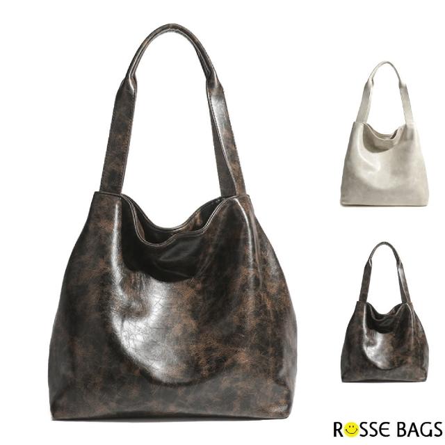 【Rosse Bags】時下年輕慵懶風格百搭托特包(現+預  米色／棕色)