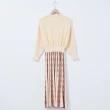 【IENA】微高領波浪造型針織洋裝 #3234003(卡/灰色)