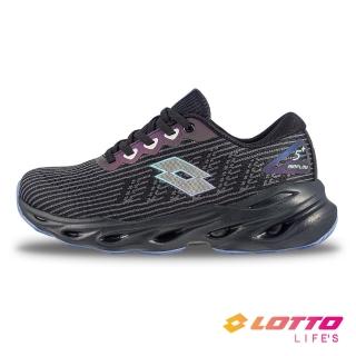【LOTTO】女 AIRFLOW5plus 風動跑鞋(炫彩黑-LT4AWR5290)