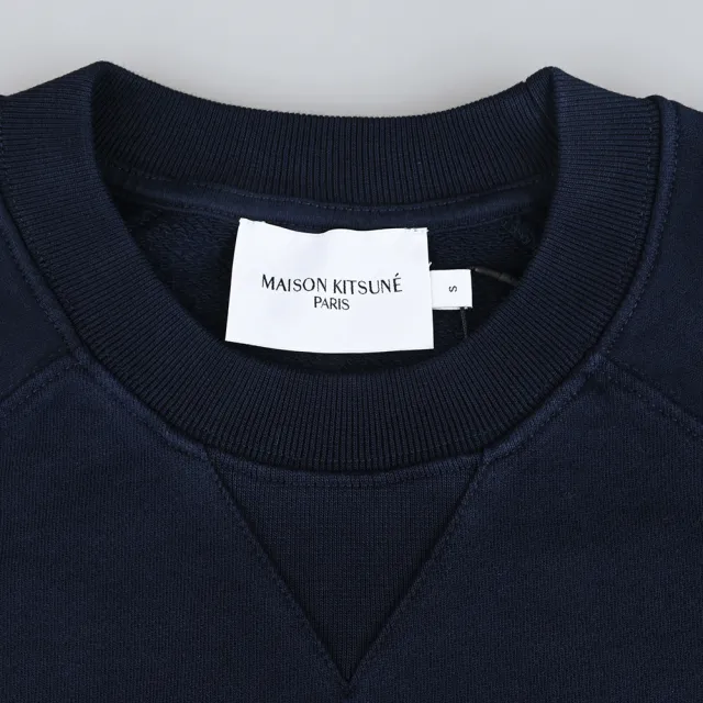 【Maison Kitsune】狐狸LOGO叉肩袖T恤(深藍/男款)