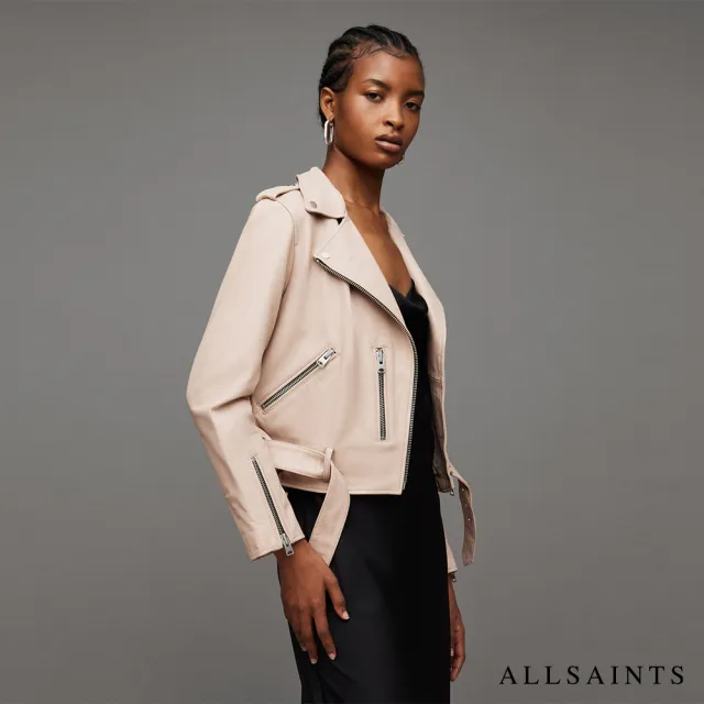 【ALLSAINTS】BALFERN 羊皮騎士皮衣SOFT PINK WL166Z(常規版型)