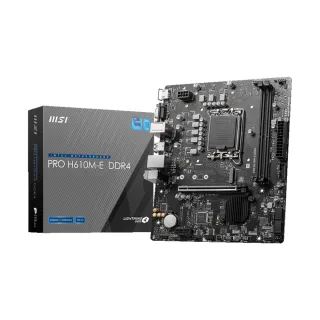 【MSI 微星】微星 PRO H610M-E DDR4 主機板+美光 D4 16G/3200 記憶體