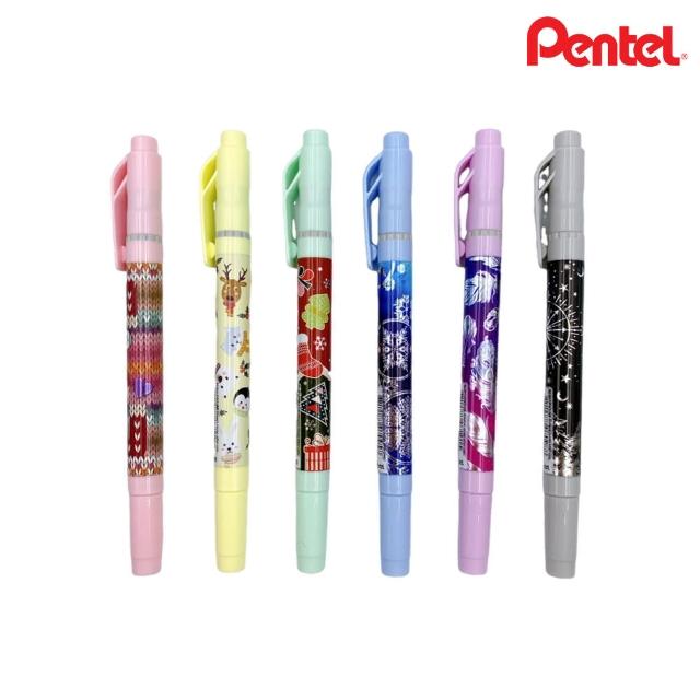 【Pentel 飛龍】限量冬季物語 雙頭螢光筆(6色1包)