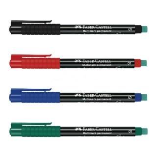 【Faber-Castell】輝柏 全能油性萬用筆 S 黑/藍/紅/綠色10支入/ 盒 152399/152351/152321/152363