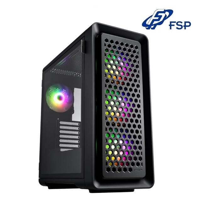【FSP 全漢】CUT593P ATX 電腦機殼(雙面玻璃/黑色)