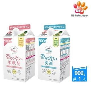 【日本FaFa】FREE無新增系列濃縮洗衣精/柔軟精補充盒900g(無香料/無著色劑)