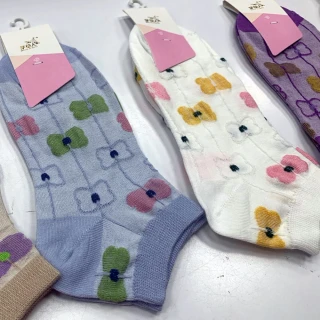 【Socks Form 襪子瘋】5雙組-清新花朵日系棉質短襪(踝襪/棉襪/船型襪/女襪)