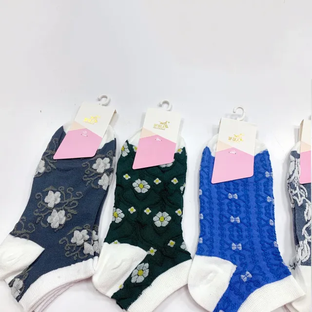 【Socks Form 襪子瘋】5雙組-文藝風日系棉質短襪(踝襪/棉襪/船型襪/女襪)