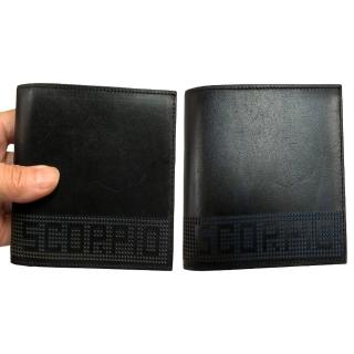【SCORPIO】短型皮夾進口專櫃男用100%進口牛皮標準尺寸簡易設計