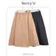 【betty’s 貝蒂思】腰鬆緊素面排釦不對稱長裙(共二色)