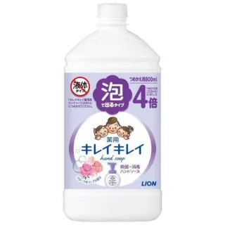 【LION 獅王】泡沫洗手慕絲補充罐 800ML(玫瑰香 平行輸入)