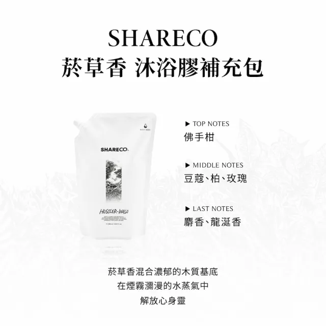 【SHARECO】香氛沐浴膠補充包(1000ml/沐浴乳補充包)