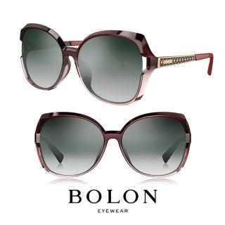 【BOLON 暴龍】大牌巨星時尚流行男仕女仕墨鏡太陽眼鏡(巨星同款艾菲爾蝶形大矩方框-BL5018系列)
