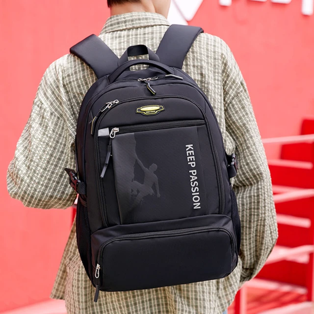 MoodRiverMoodRiver 大款 男生 後背包 大容量 學生後背包 筆電背包 商務背包 電腦包 旅行背包(加厚 透氣減壓)