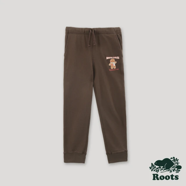 RootsRoots Roots 大童-經典傳承系列 薑餅人窄版棉褲(可可棕)