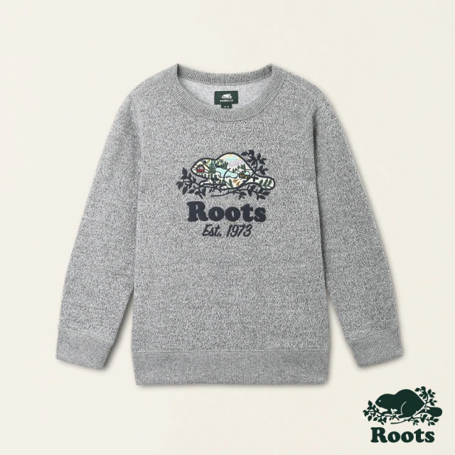 Roots Roots大童-戶外探險家系列 圓領上衣(灰色)