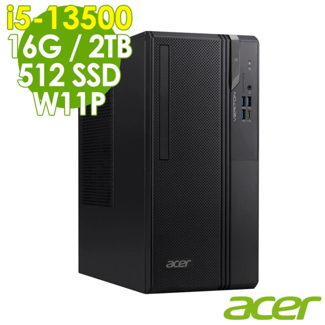ACER 宏碁Acer 宏碁 i5 十四核商用電腦(VS2715G/i5-13500/16G/2TB HDD+512G SSD/W11P)
