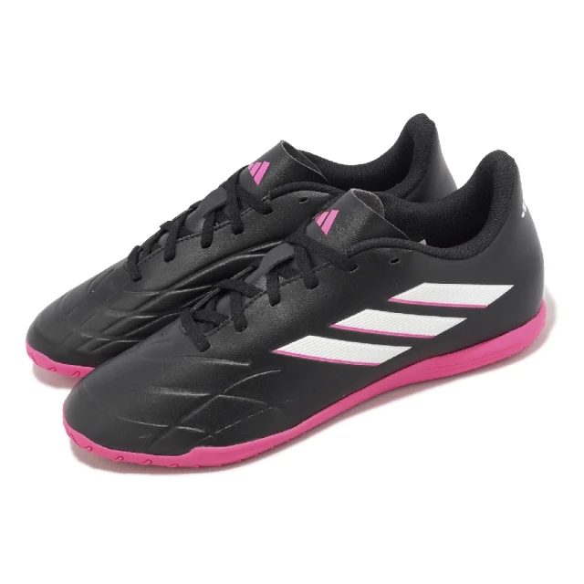 adidas 愛迪達 室內足球鞋 Copa Pure.4 In 男鞋 女鞋 黑 粉紅 皮革 運動鞋 愛迪達(GY9051)