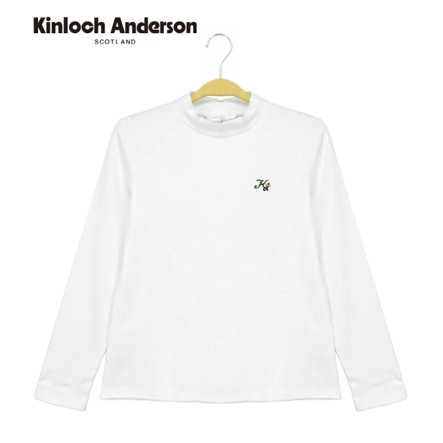 Kinloch Anderson 親膚微高領刺繡長袖上衣 金安德森女裝(KA0863052 白/黑)