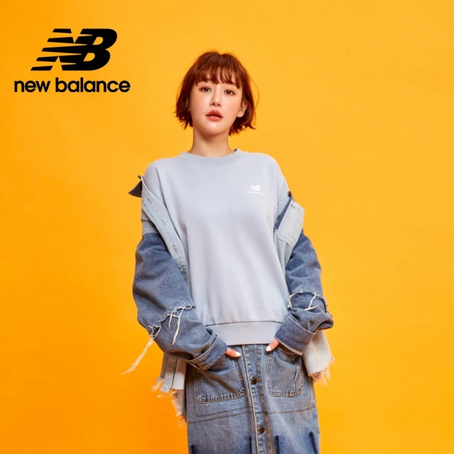 NEW BALANCE NB SDS圓領英文標語長袖上衣_AWT33317LAY_女性_天空藍(亞版 版型正常)