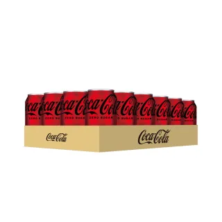 【Coca-Cola 可口可樂ZERO SUGAR】無糖零卡易開罐330ml x2箱(共48入;24入/箱)