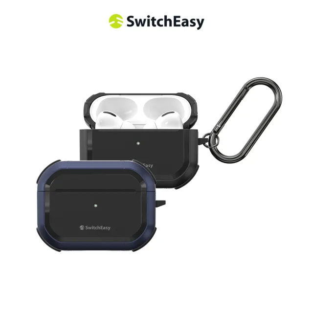 【SwitchEasy 魚骨牌】Defender AirPods Pro 2/1 軍規耐衝擊耳機保護套/防摔保護殼(金屬扣環 支援無線充電)