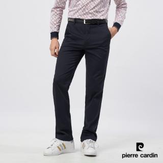 【pierre cardin 皮爾卡登】商務休閒 男款 彈性平口休閒長褲-藍色(5235874-38)