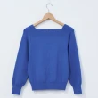 【IENA】方領毛衣線衫 #3230014(藍/白色)