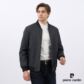 【pierre cardin 皮爾卡登】男款 都會休閒棒球領印花鋪棉外套-深藍綠色(5235762-49)