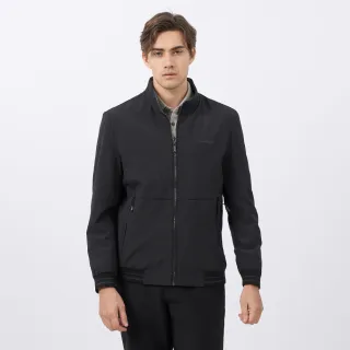 【pierre cardin 皮爾卡登】男款 都會休閒格紋立領鋪棉外套-深灰色(5235751-98)