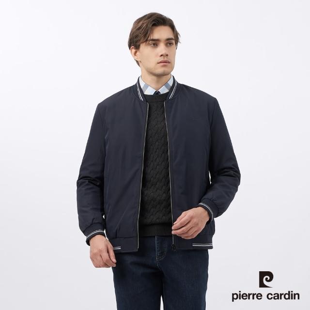 【pierre cardin 皮爾卡登】男款 都會休閒棒球領鋪棉外套-深藍色(5235763-38)