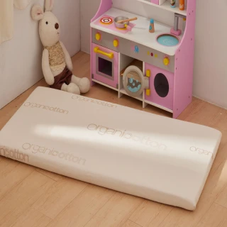【L.A. Baby】天然有機棉防水布套+乳膠床墊 L號(床墊厚度2.5cm)
