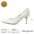 【TINO BELLINI 貝里尼】巴西進口素面尖頭8cm高跟鞋FSET007B(白色)
