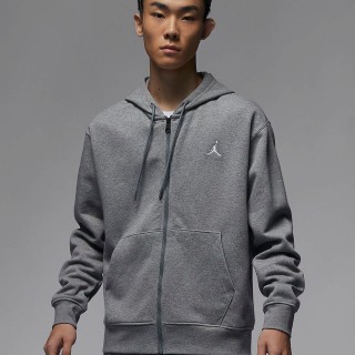 【NIKE 耐吉】連帽外套 籃球 AS M J ESS FLC FZ HOODIE 男 灰(FJ7772091)