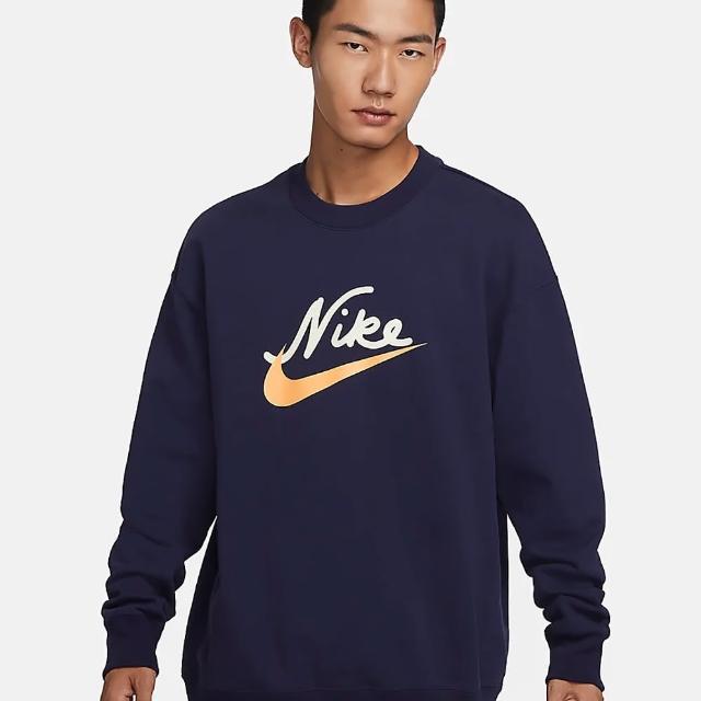 【NIKE 耐吉】長袖上衣 大學T 休閒 AS M NSW GIFTING FLC FT GCEL 男 墨紫(FV9513555)