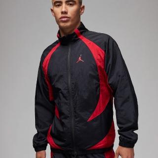 【NIKE 耐吉】休閒外套 防風外套 籃球 AS M J SPRT JAM WARM UP JACKET 男 黑紅(DX9368013)