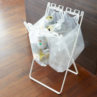 【YAMAZAKI】tower 立地式垃圾袋掛架-白(廚房收納/垃圾架/垃圾袋架/垃圾桶)