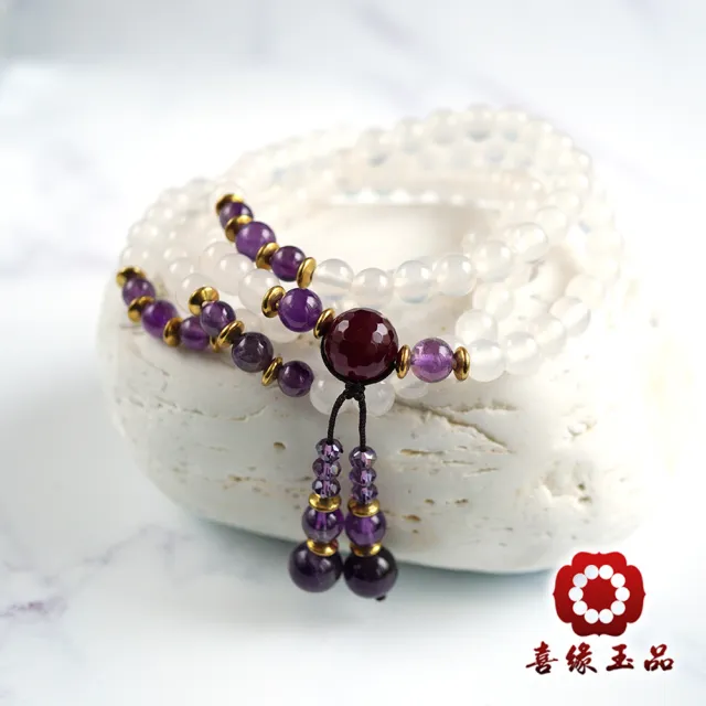【喜緣玉品】白玉髓 善成 108顆念佛珠(6mm)