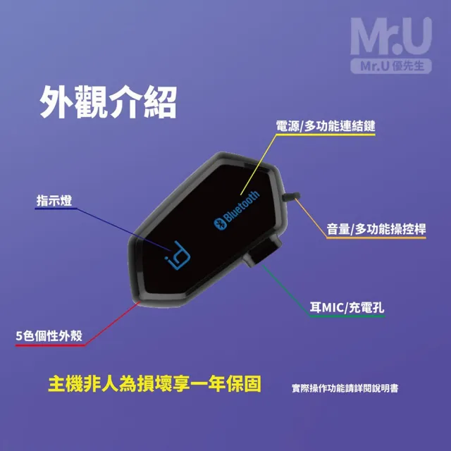 【Senho 森活科技】MOTO A2S 機車安全帽 藍牙耳機 藍芽5.2(安全帽耳機 機車藍牙耳機)