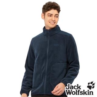 【Jack wolfskin 飛狼】男 拼接設計立領刷毛保暖外套(丈青)